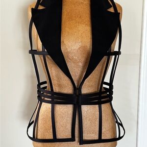 La Perla Black Strappy Corset Vest